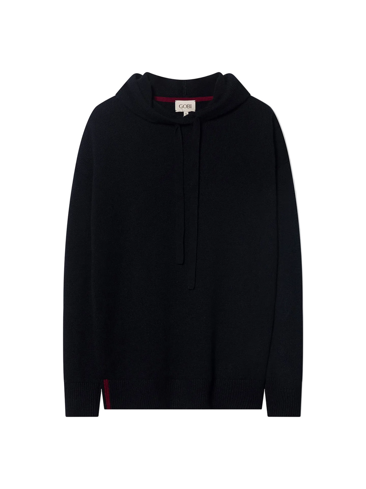Cashmere Pullover Hoodie — Black