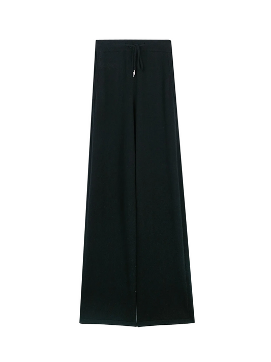 Cashmere Straight Leg Jogger — Black