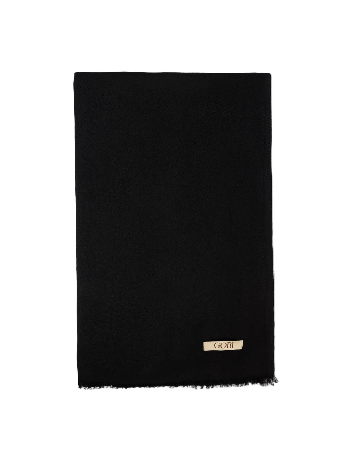 Lightweight Cashmere Woven Scarf — Black
