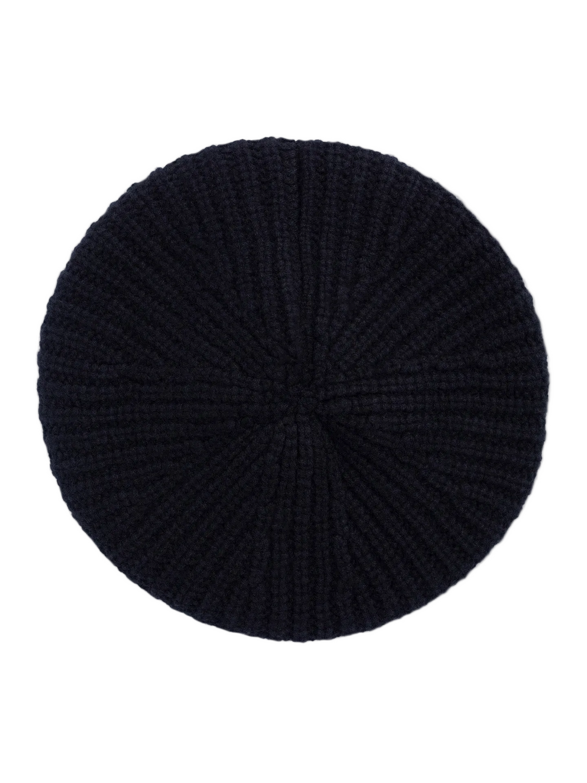 Textured Knit Beret — Black
