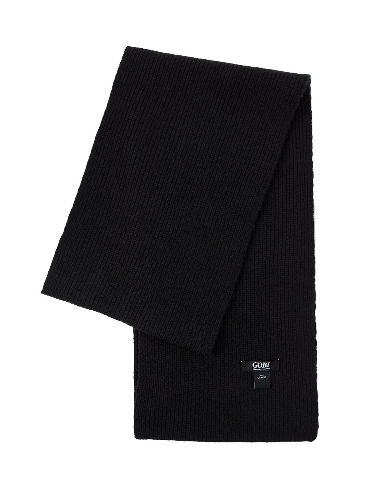 Fisherman Knit Scarf — Black