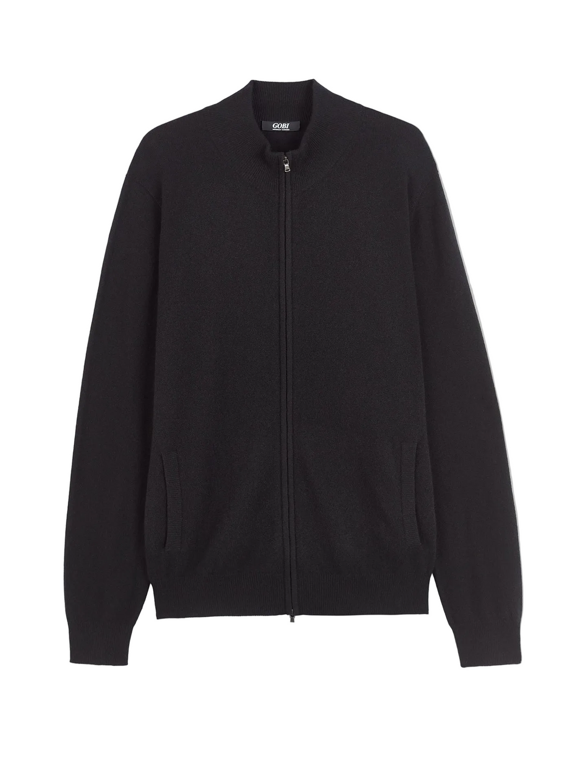 Essential Full-zip Cashmere Cardigan — Black