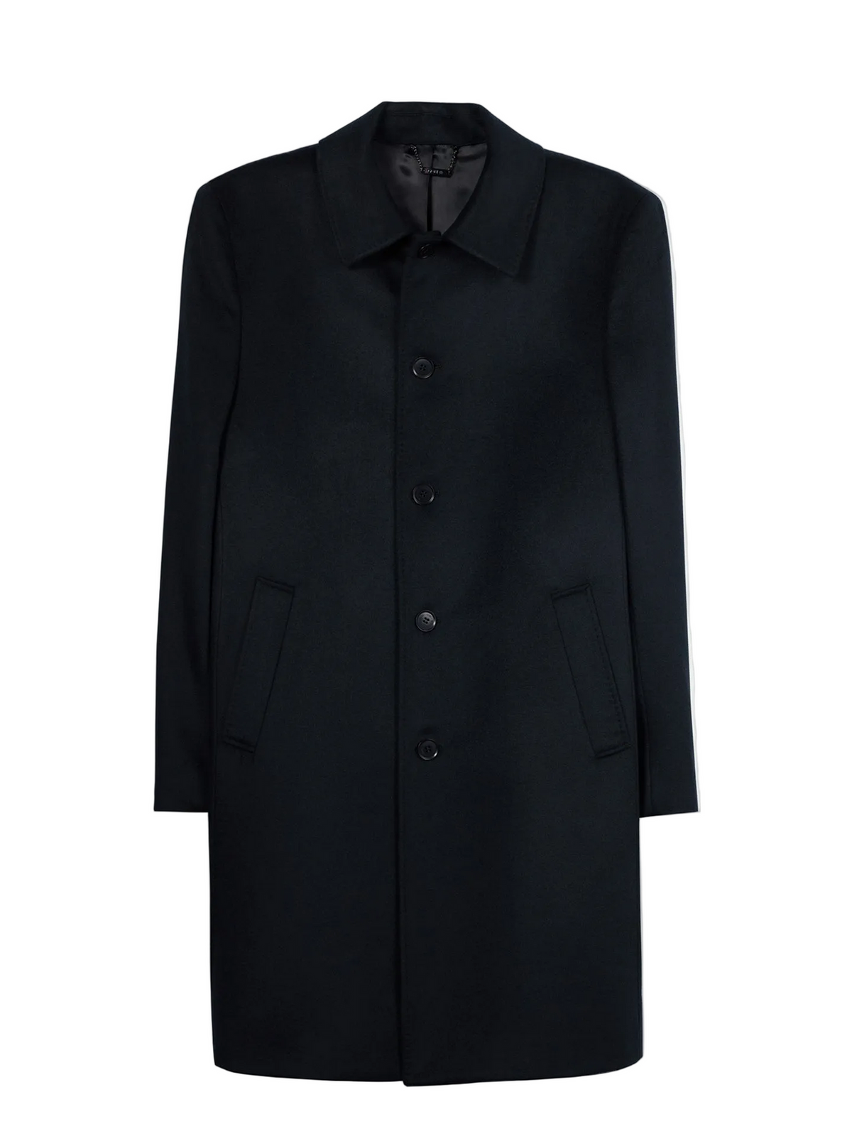Men's Single-breasted Cashmere Coat — Black