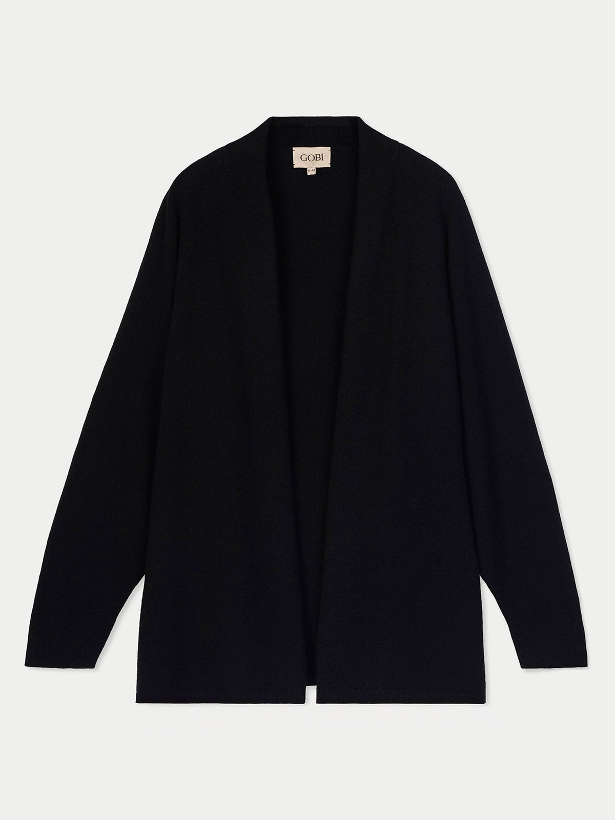 Cashmere Open-front Cardigan — Black