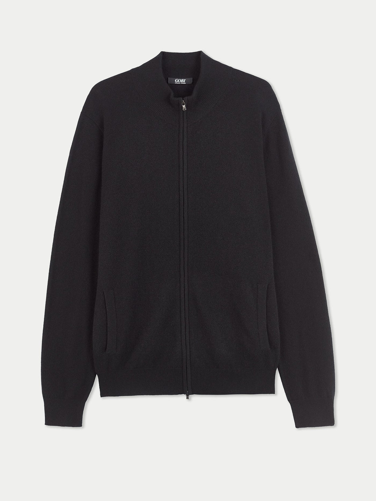 Essential Full-zip Cashmere Cardigan — Black
