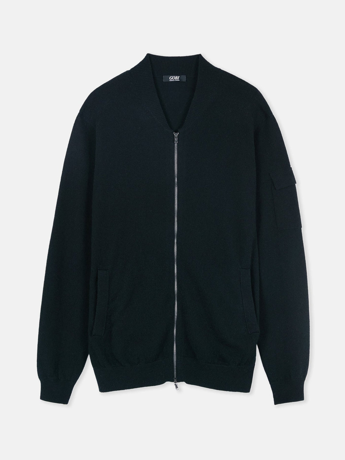 Cashmere Bomber — Black