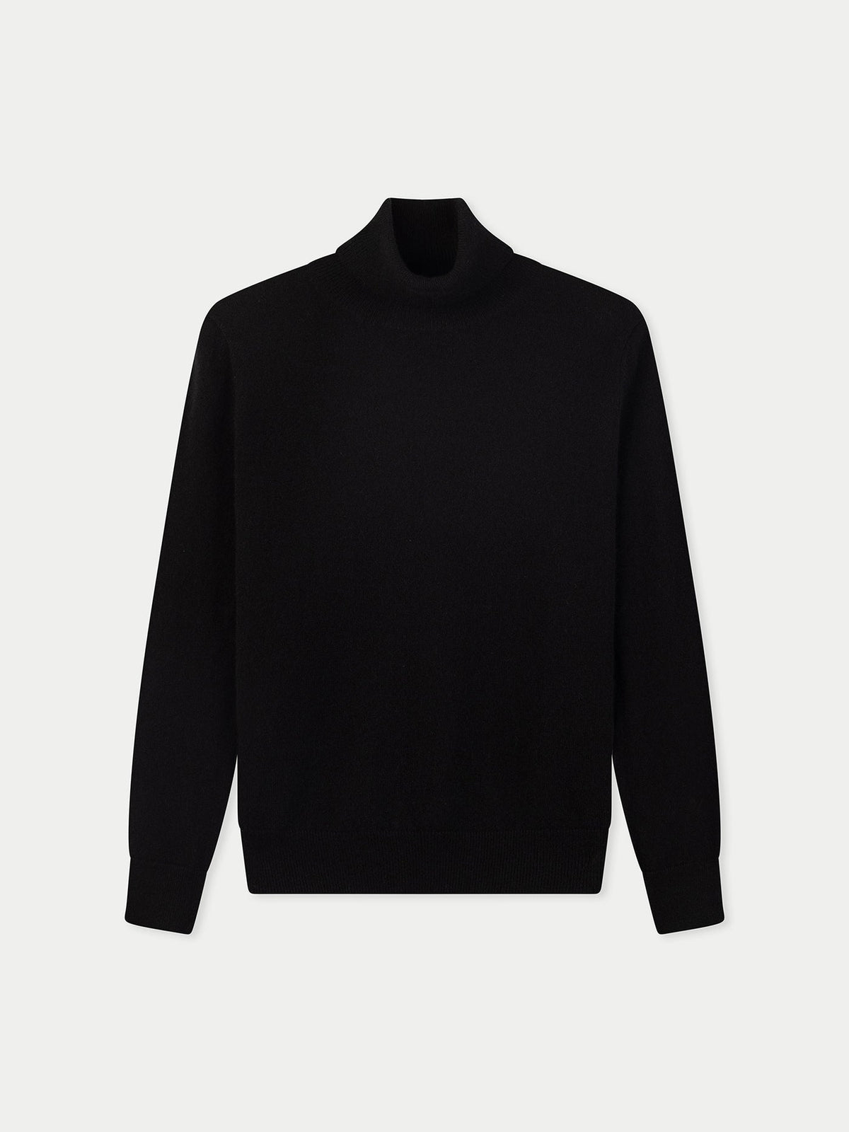 Timeless Cashmere Turtleneck Sweater — Black