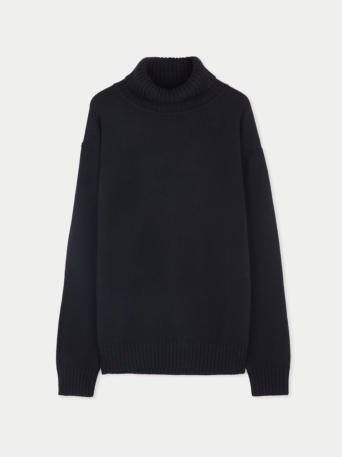 Men's Cashmere Turtleneck — Black