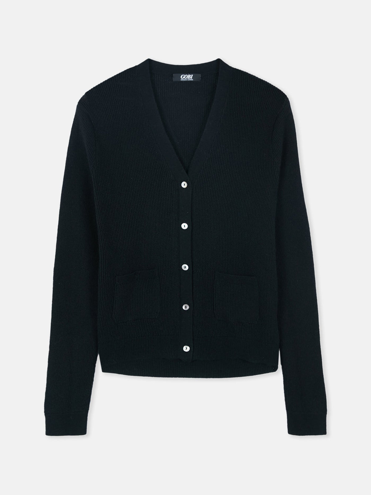 Lightweight Cashmere Cardigan — Black