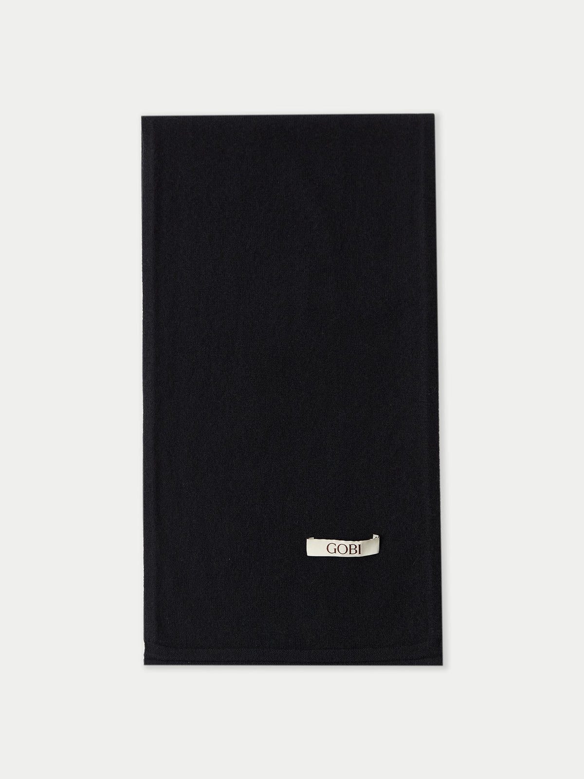 Cashmere Jersey Knit Scarf — Black