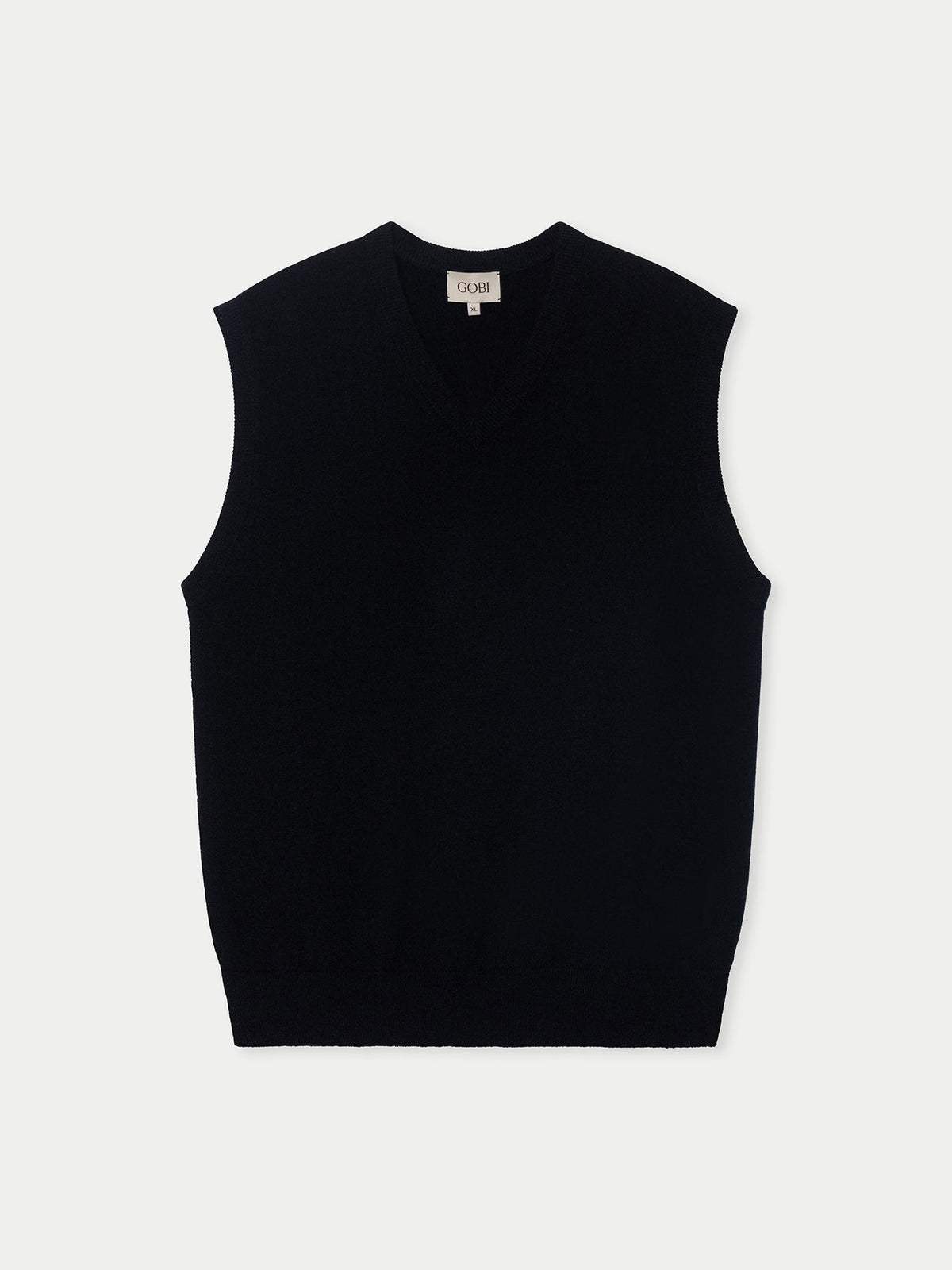 Timeless V-neck Cashmere Vest — Black