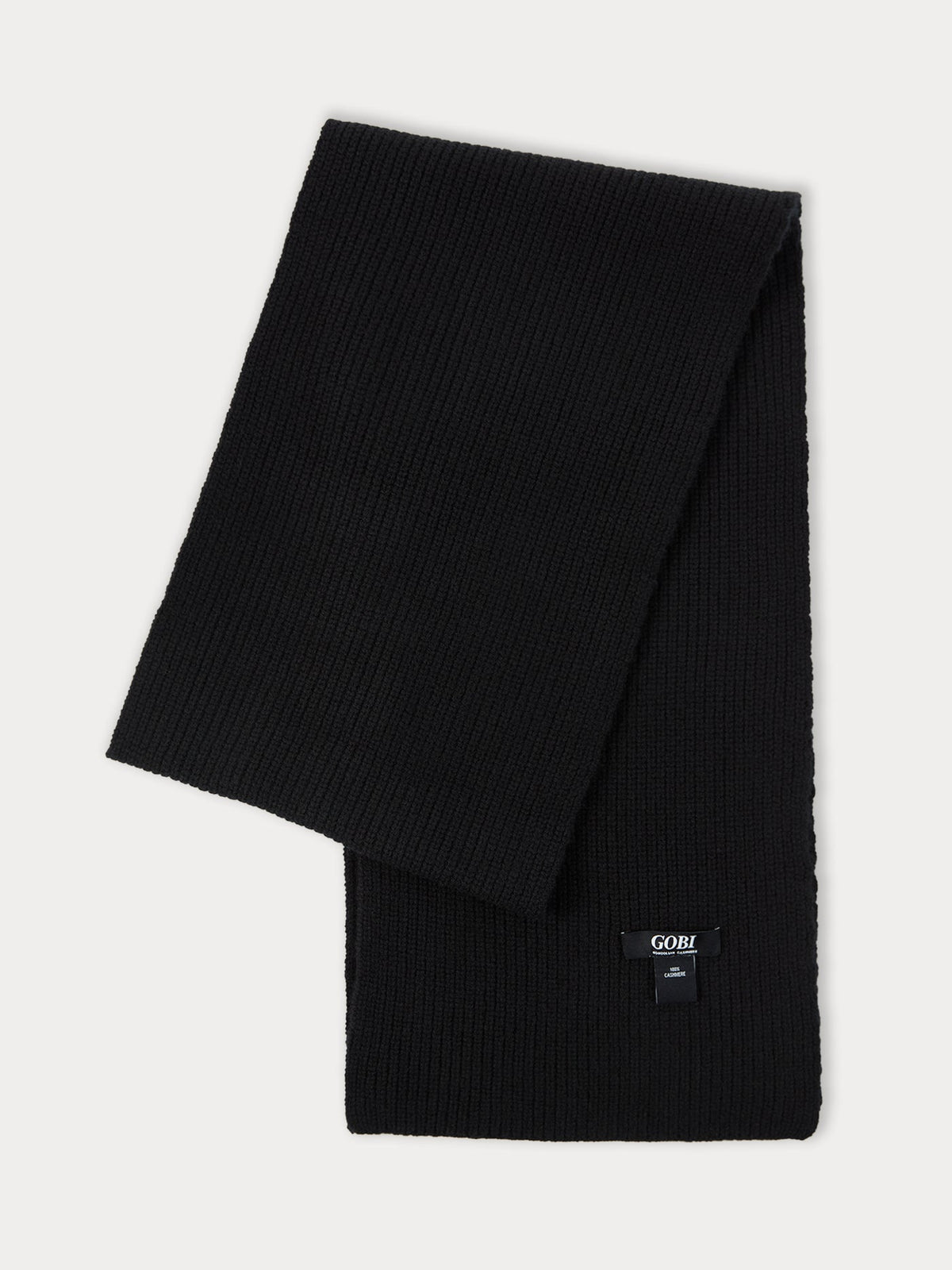 Fisherman Knit Scarf — Black