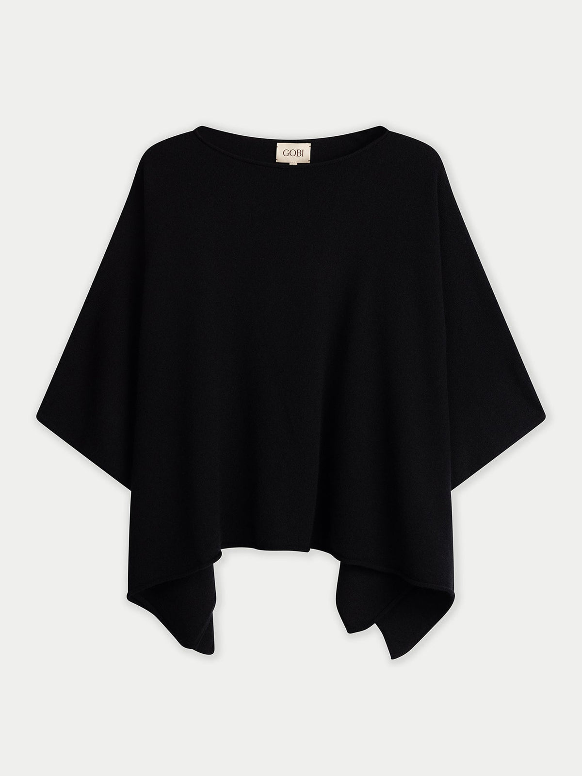 Timeless Knitted Poncho — Black