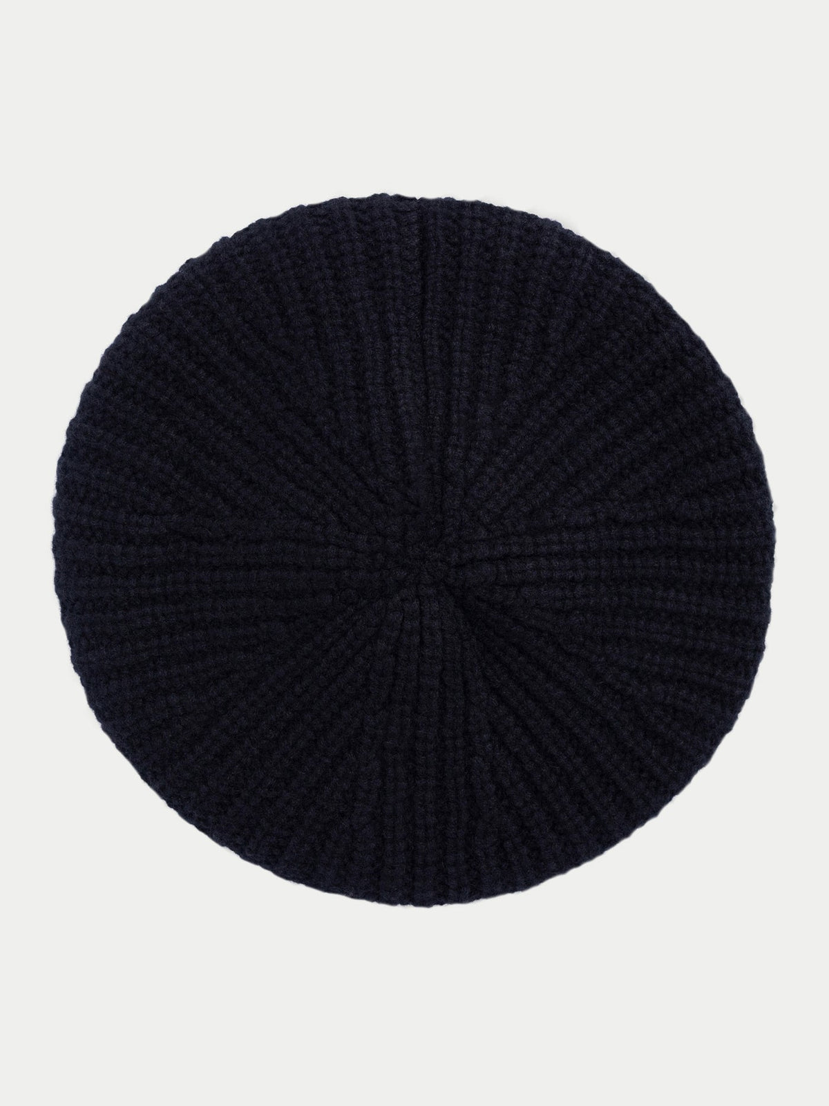 Textured Knit Beret — Black