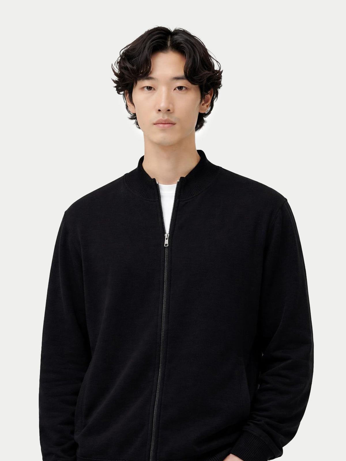 Essential Full-zip Cashmere Cardigan — Black