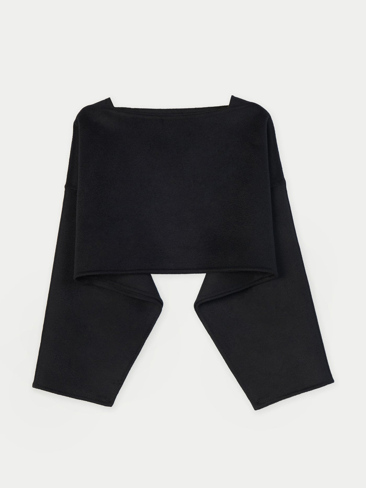 Versatile Cashmere Poncho — Black