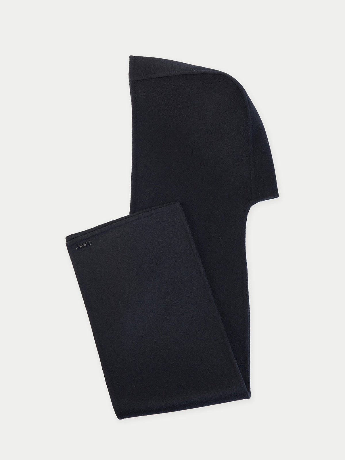 Cashmere Hooded Wrap — Black