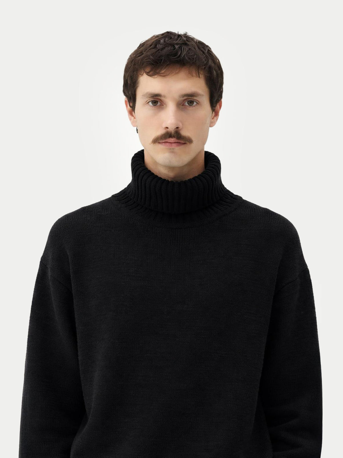 Men's Cashmere Turtleneck — Black