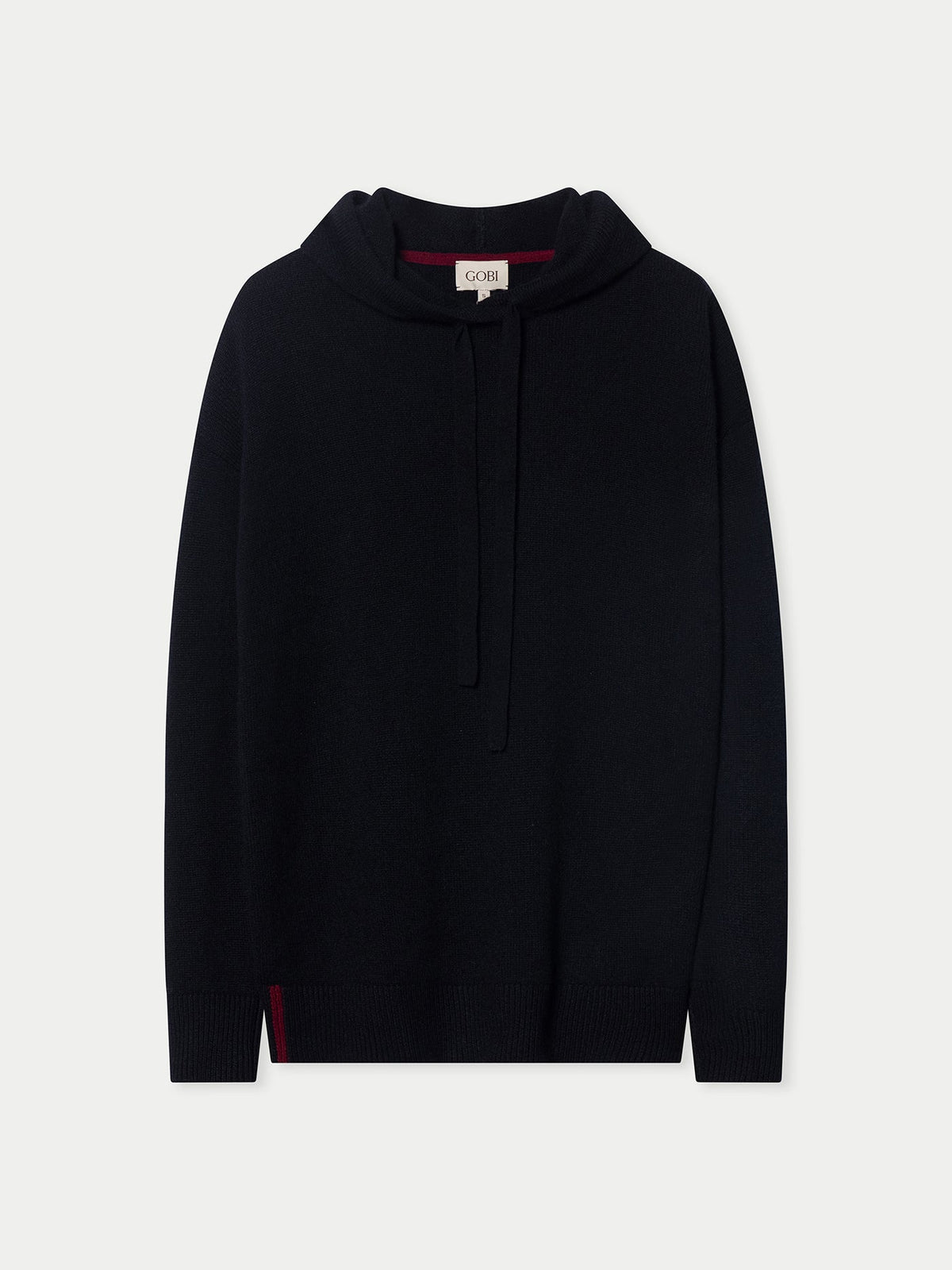 Cashmere Pullover Hoodie — Black