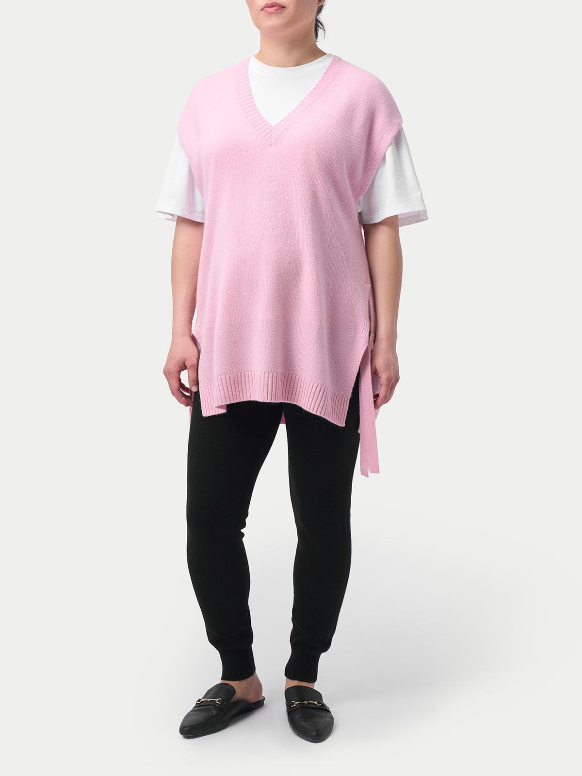 Over Bump Maternity Cashmere Knit Pants — Black