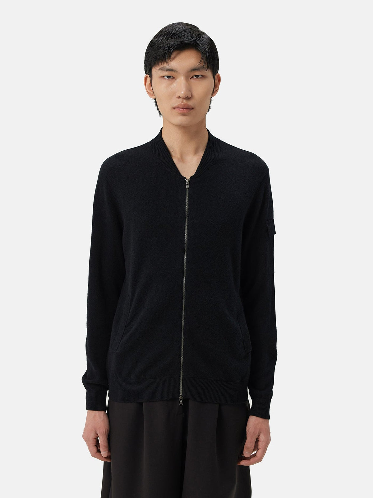 Cashmere Bomber — Black