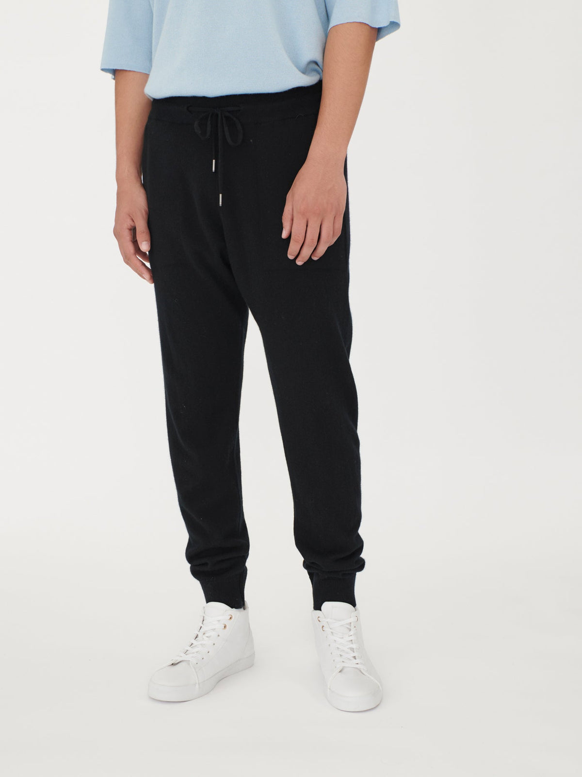 Men's Cashmere Jogger — Black