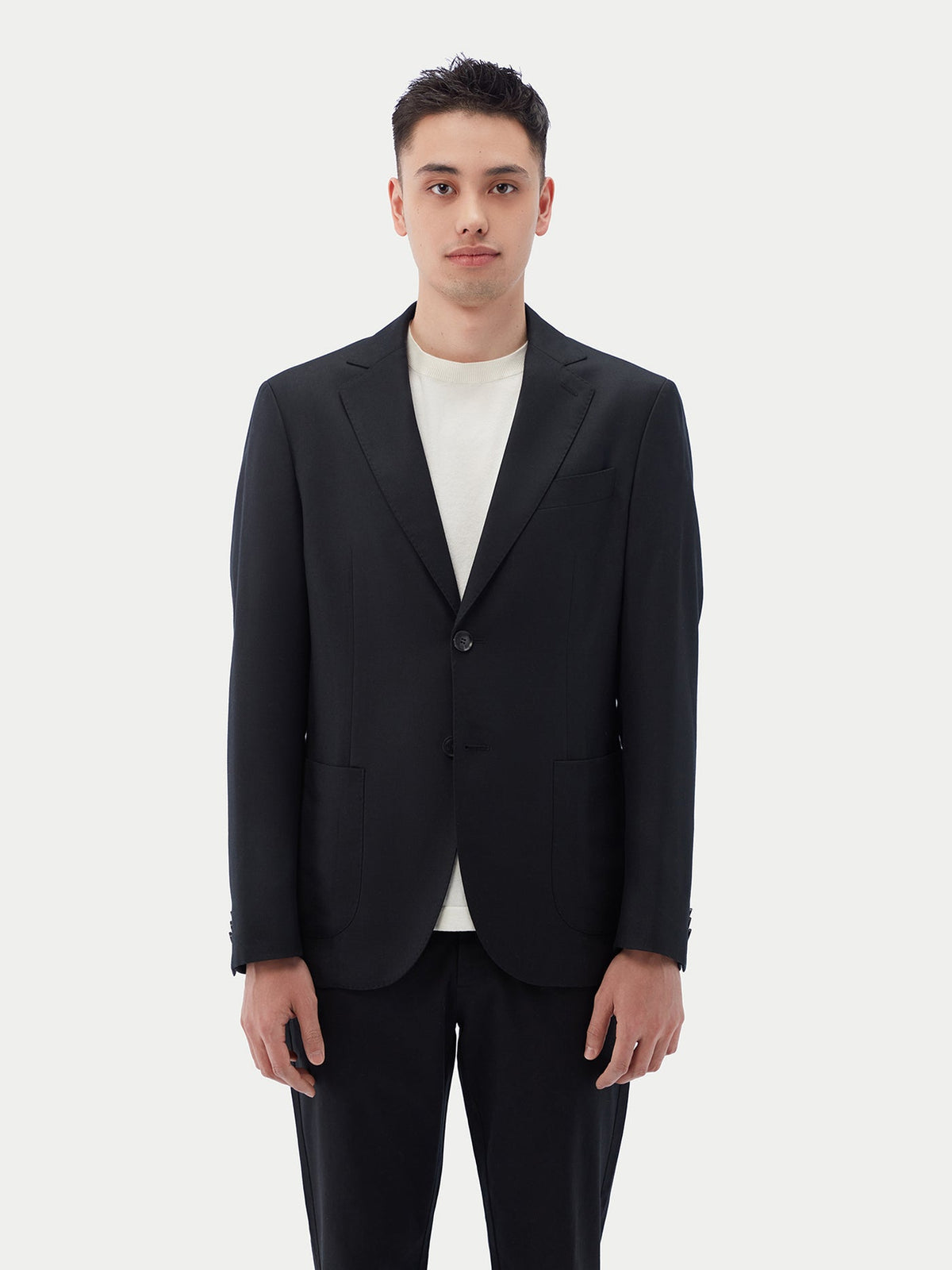Men's Single-breasted Cashmere Blazer — Black