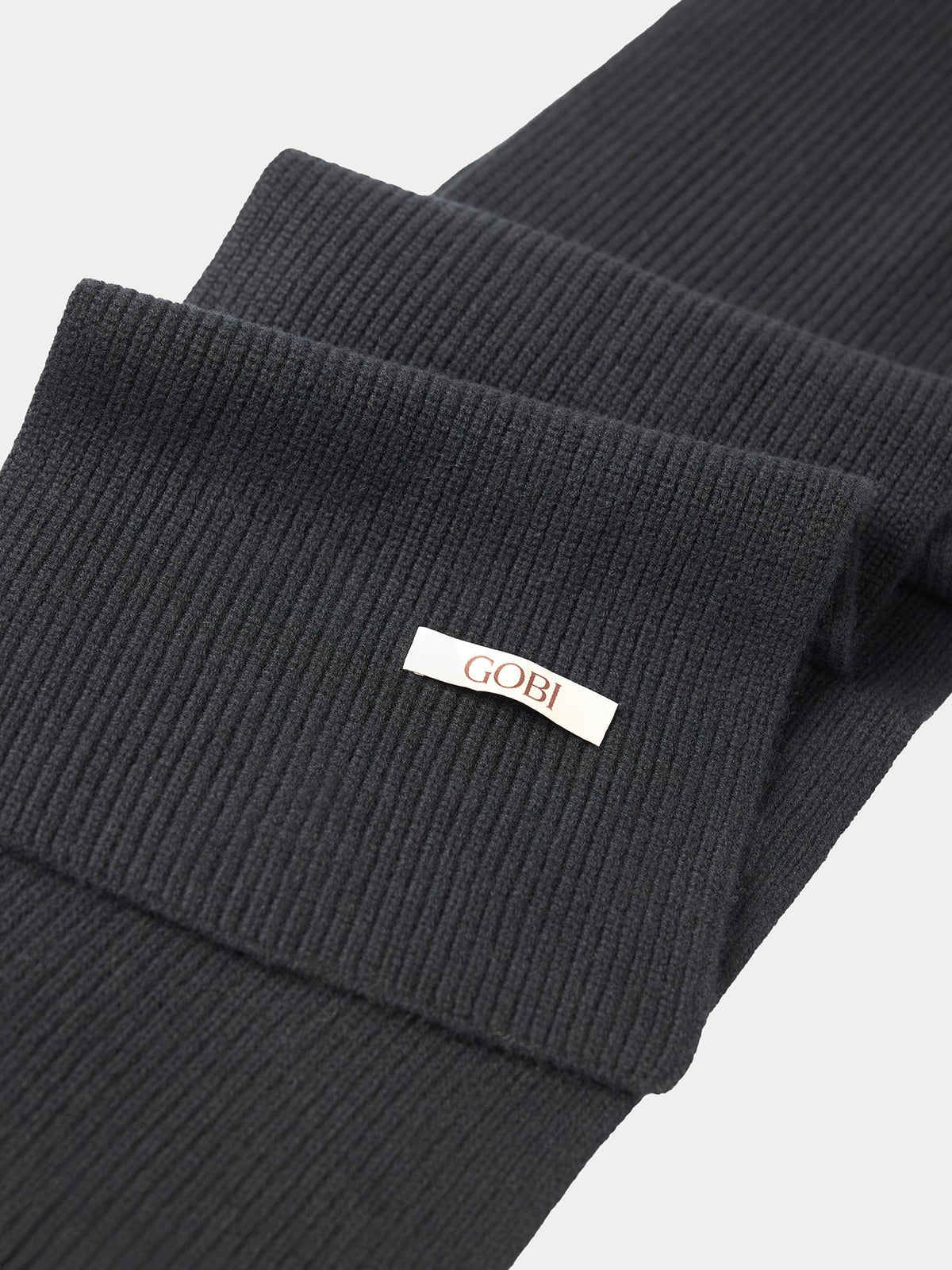 Fisherman Knit Scarf — Black