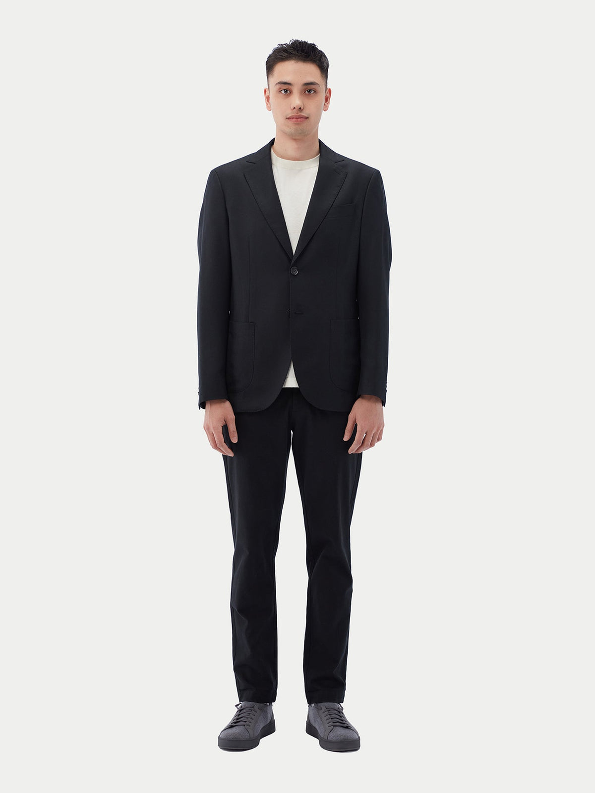 Men's Single-breasted Cashmere Blazer — Black