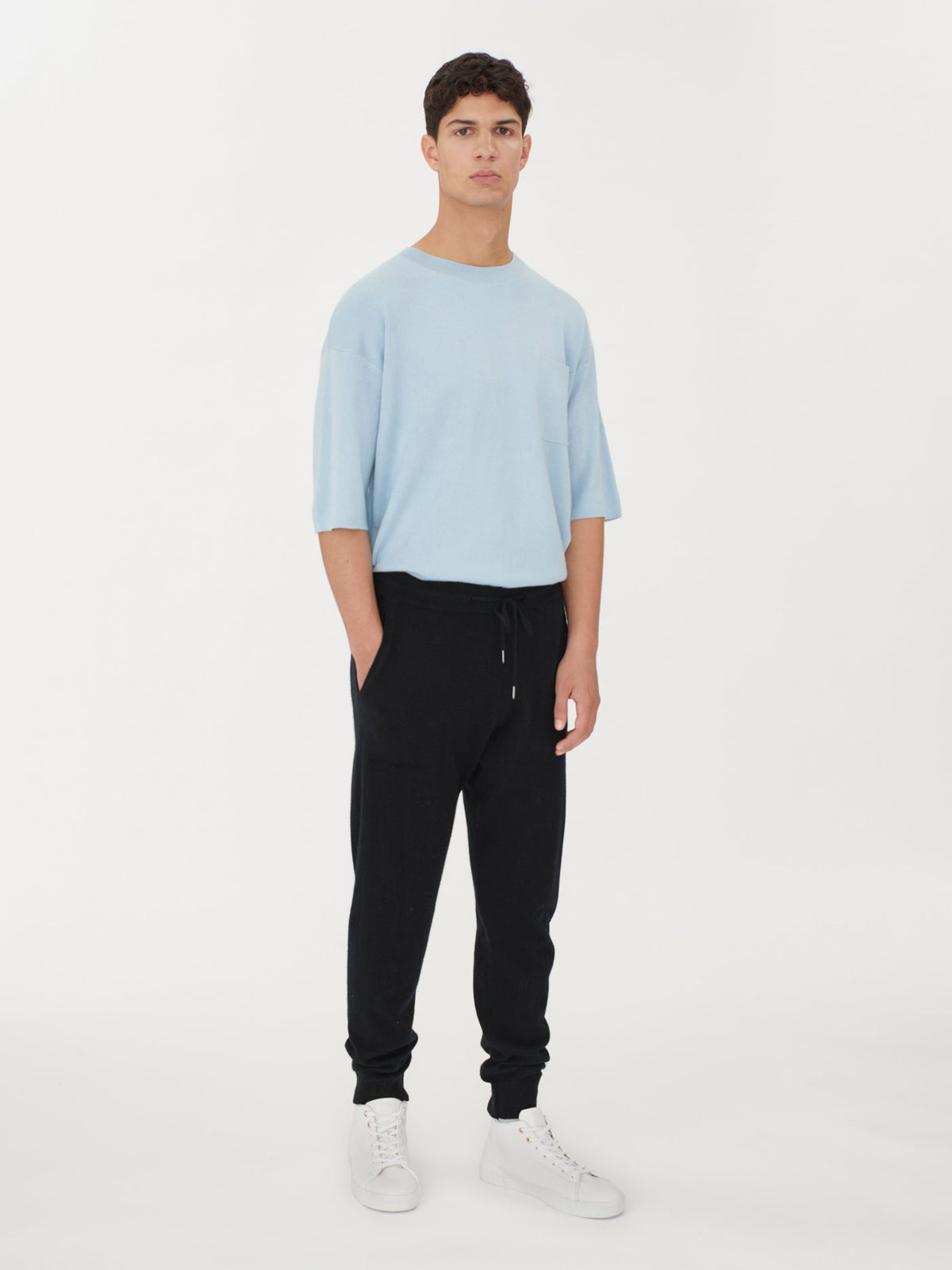 Men's Cashmere Jogger — Black
