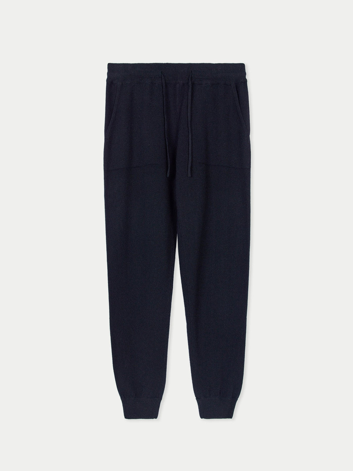 Cuffed Cashmere Jogger — Black