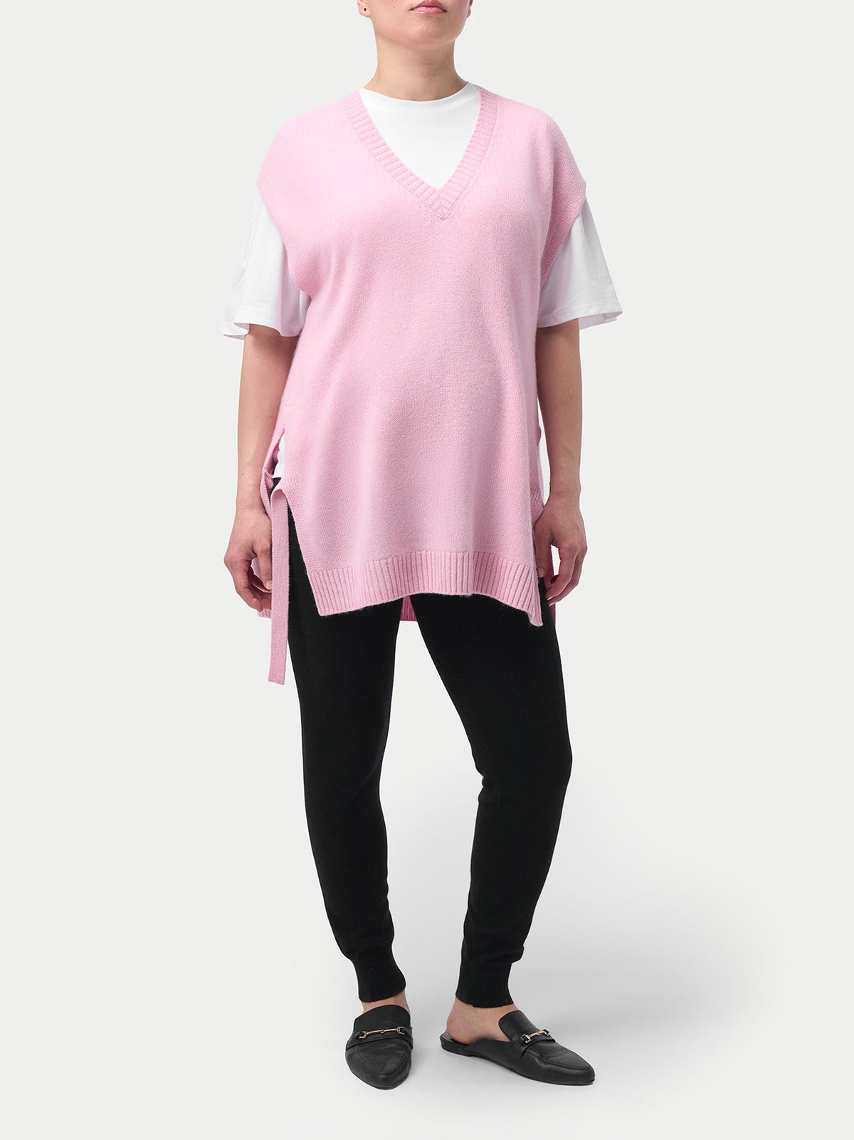Over Bump Maternity Cashmere Knit Pants — Black