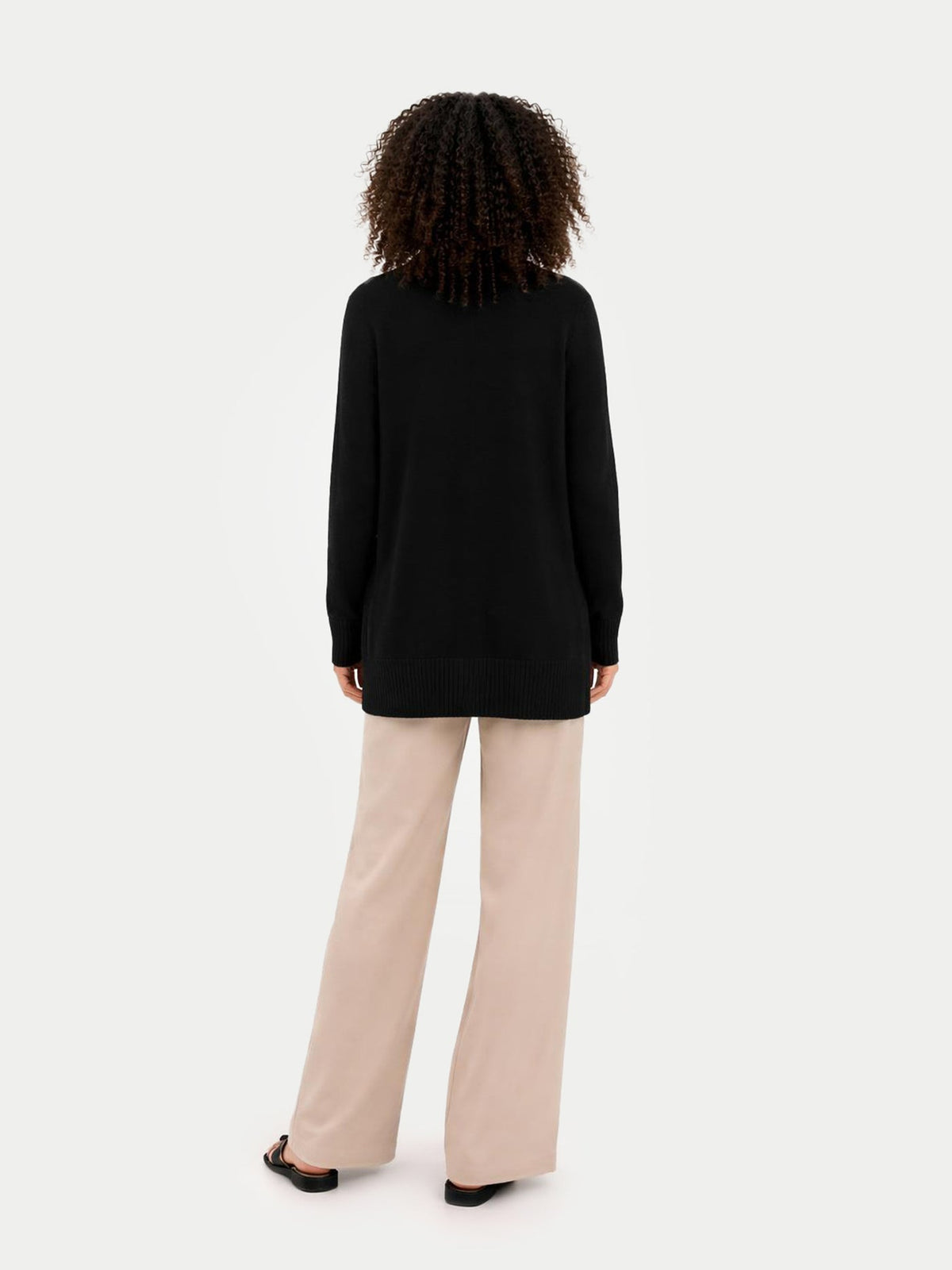 Relaxed-fit Cashmere Cardigan — Black