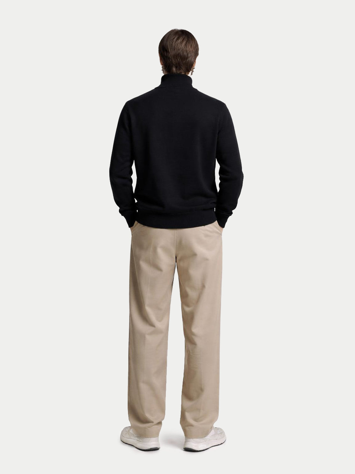 Essential Half-zip Cashmere Sweater — Black