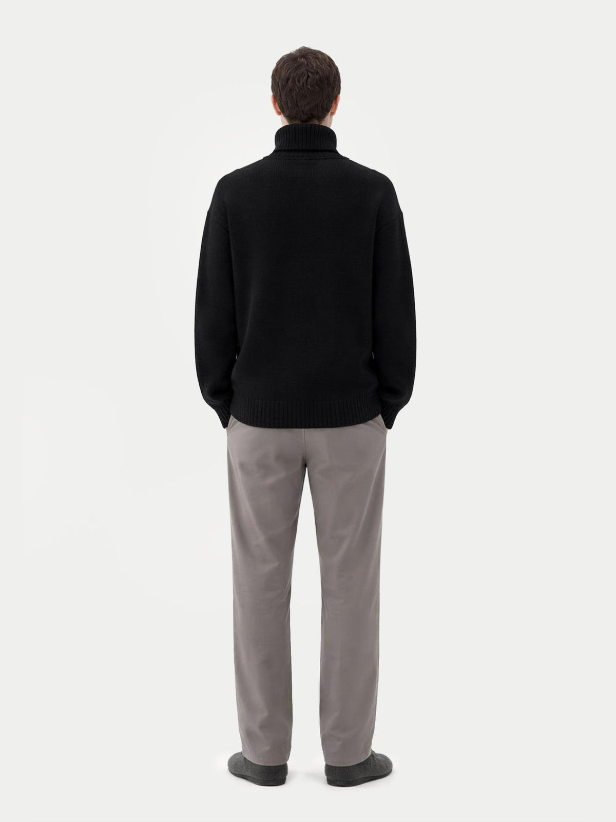 Men's Cashmere Turtleneck — Black