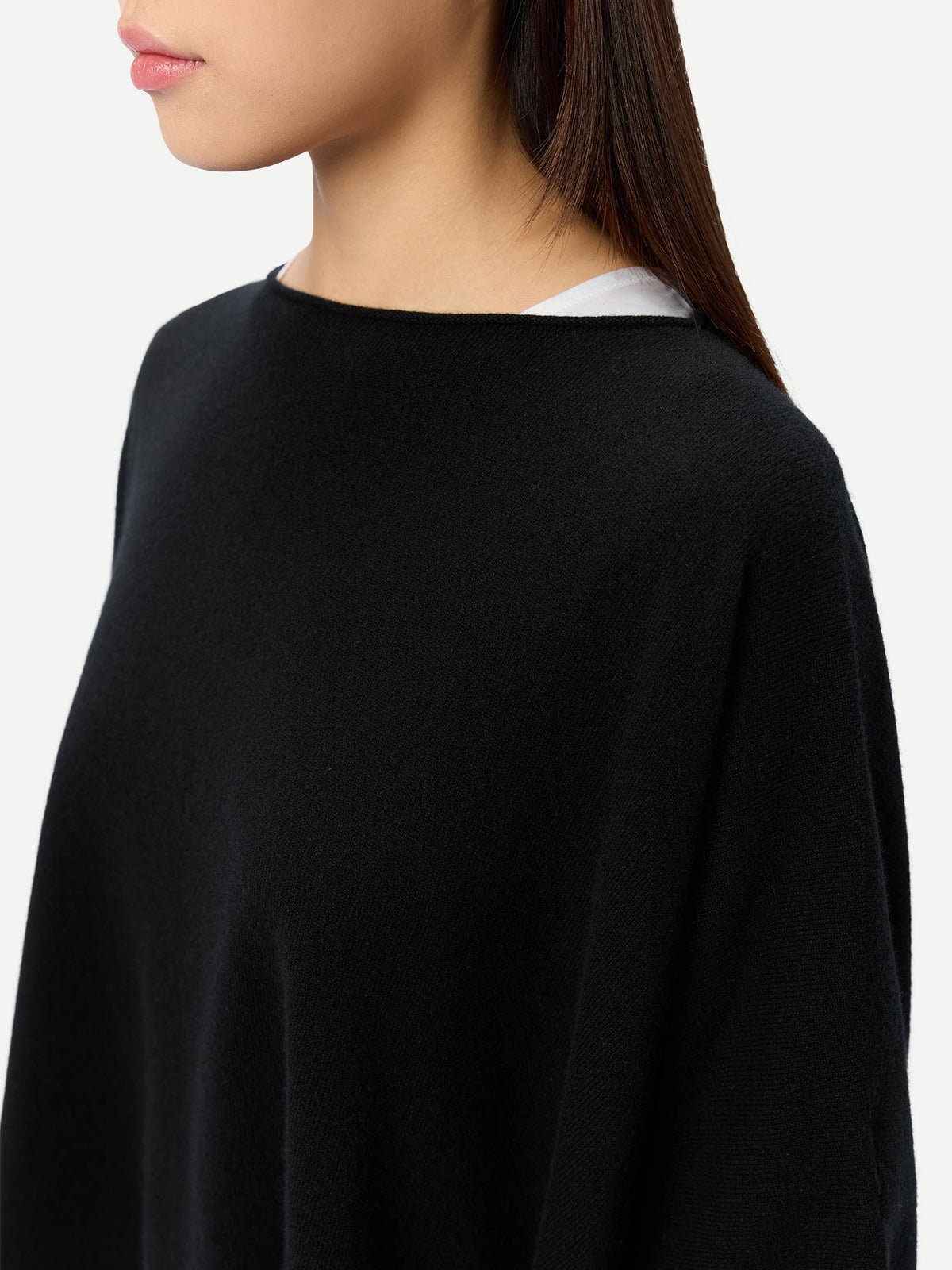 Timeless Knitted Poncho — Black