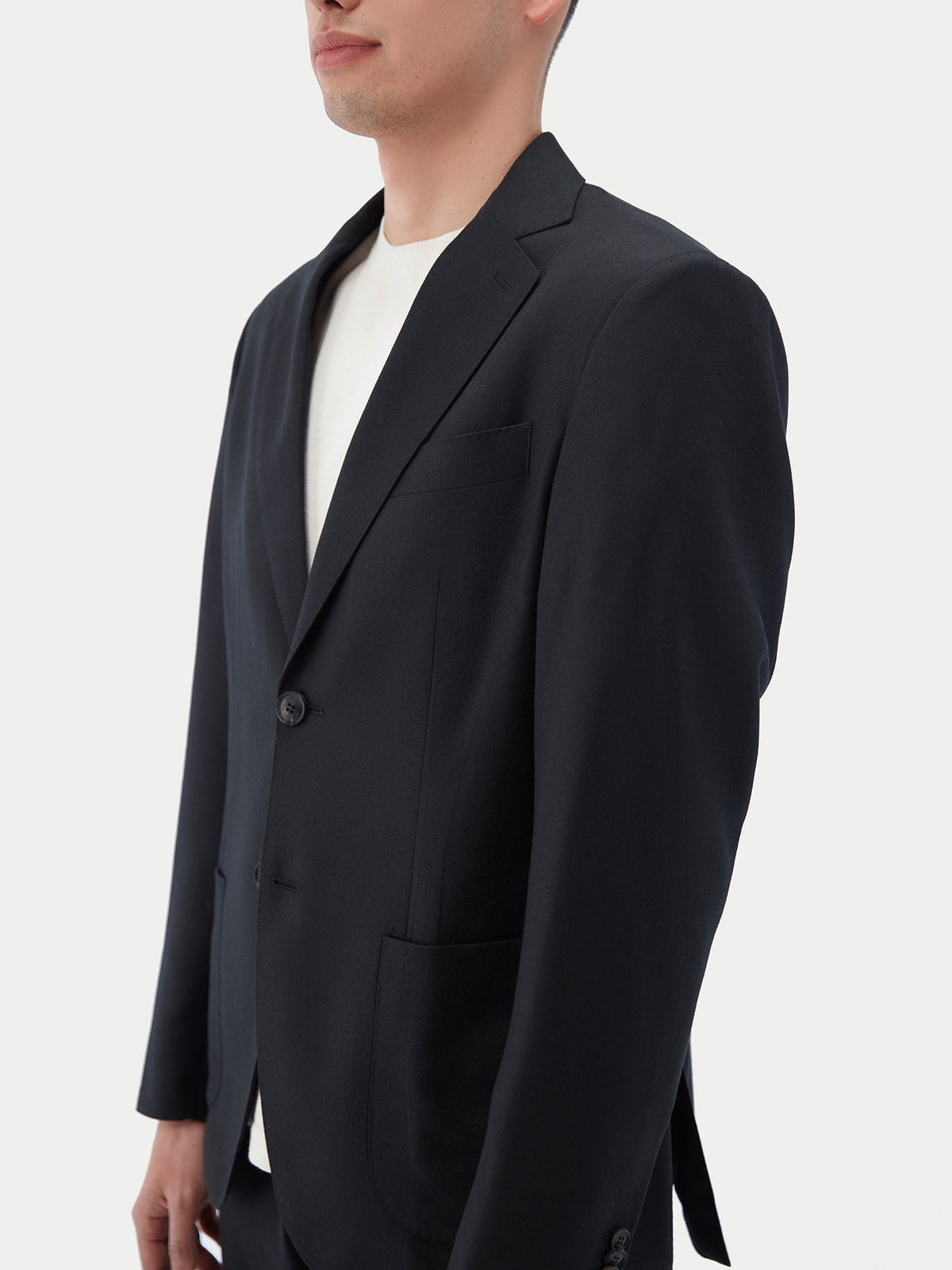 Men's Single-breasted Cashmere Blazer — Black