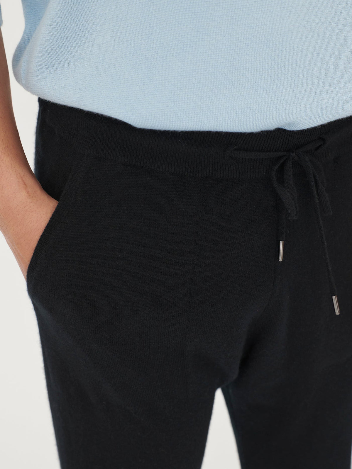 Men's Cashmere Jogger — Black