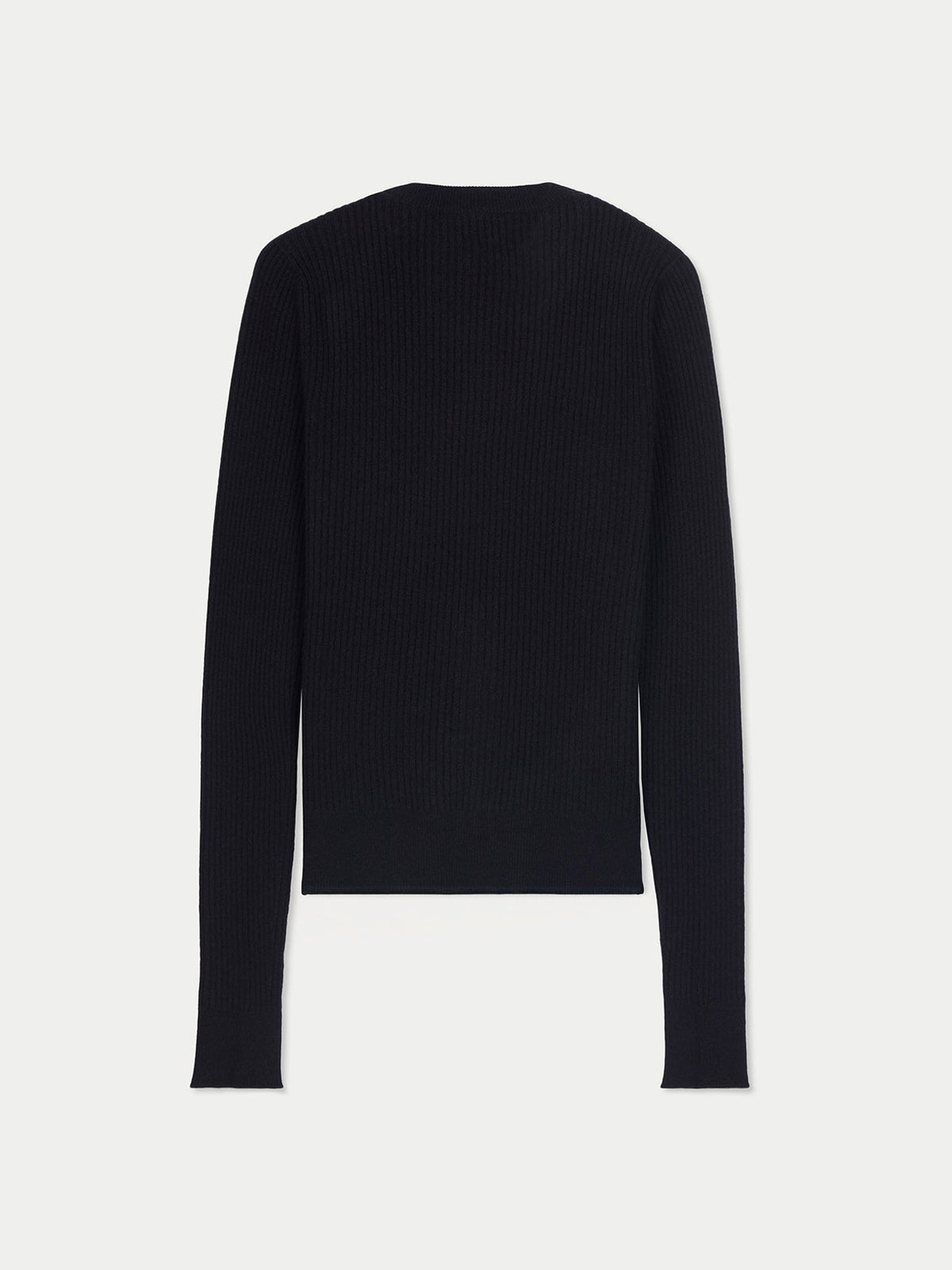 Cashmere Two-way Zip Cardigan — Black