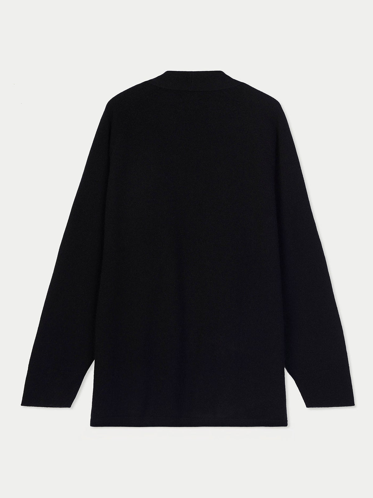 Cashmere Open-front Cardigan — Black
