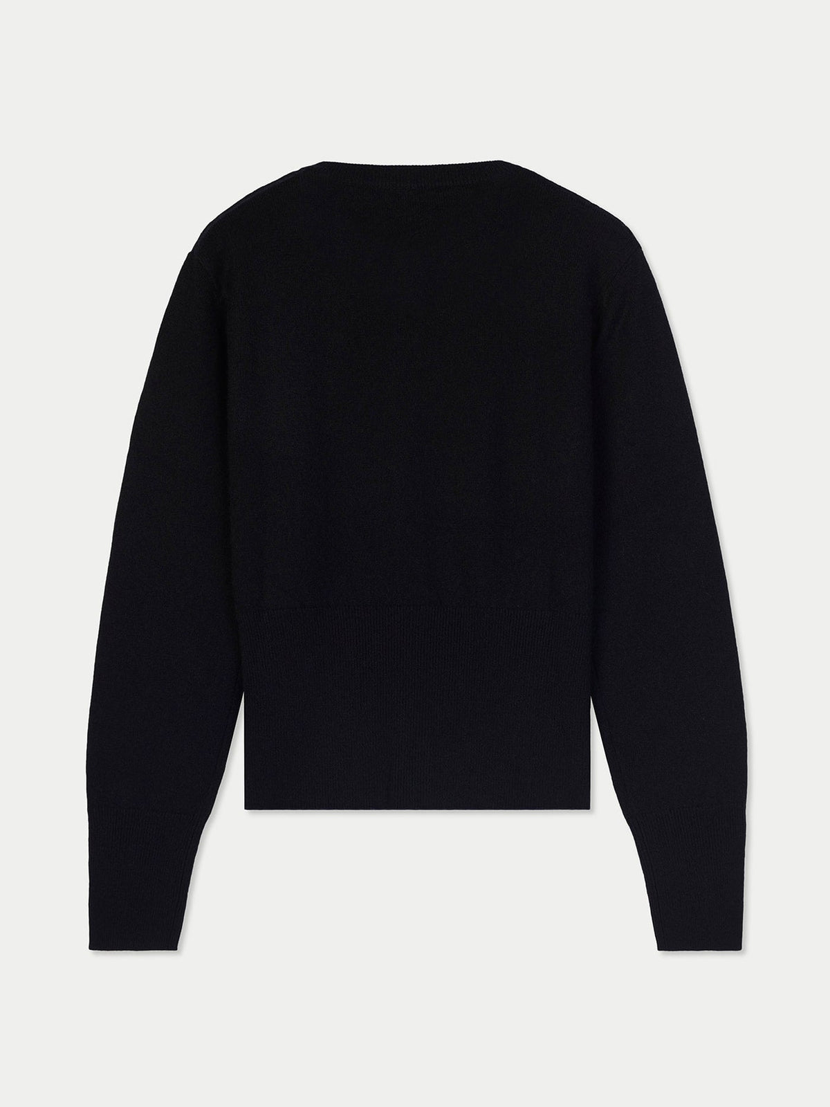 Cashmere Argyle Cardigan — Black