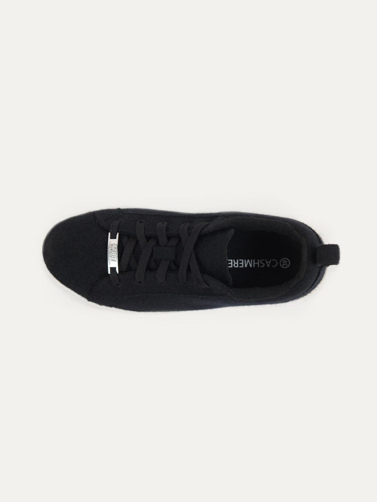 Cashmere Low Ankle Sneakers — Black