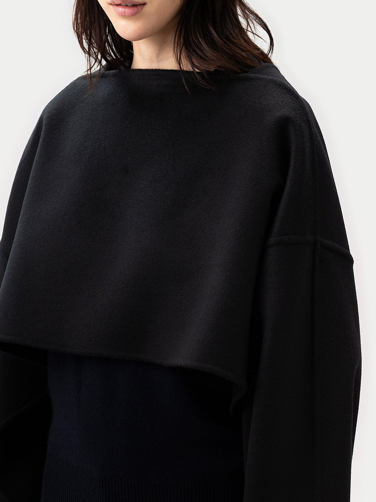 Versatile Cashmere Poncho — Black