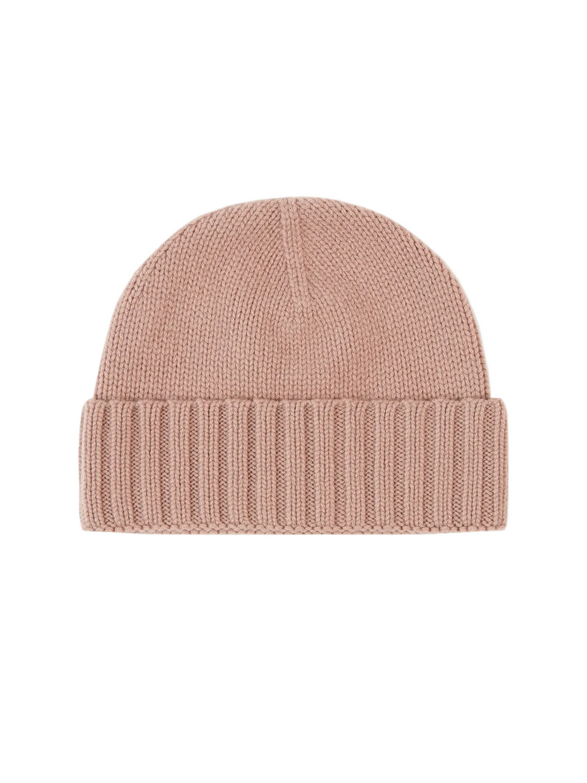Cashmere Rib Knit Hat — Blush Brown
