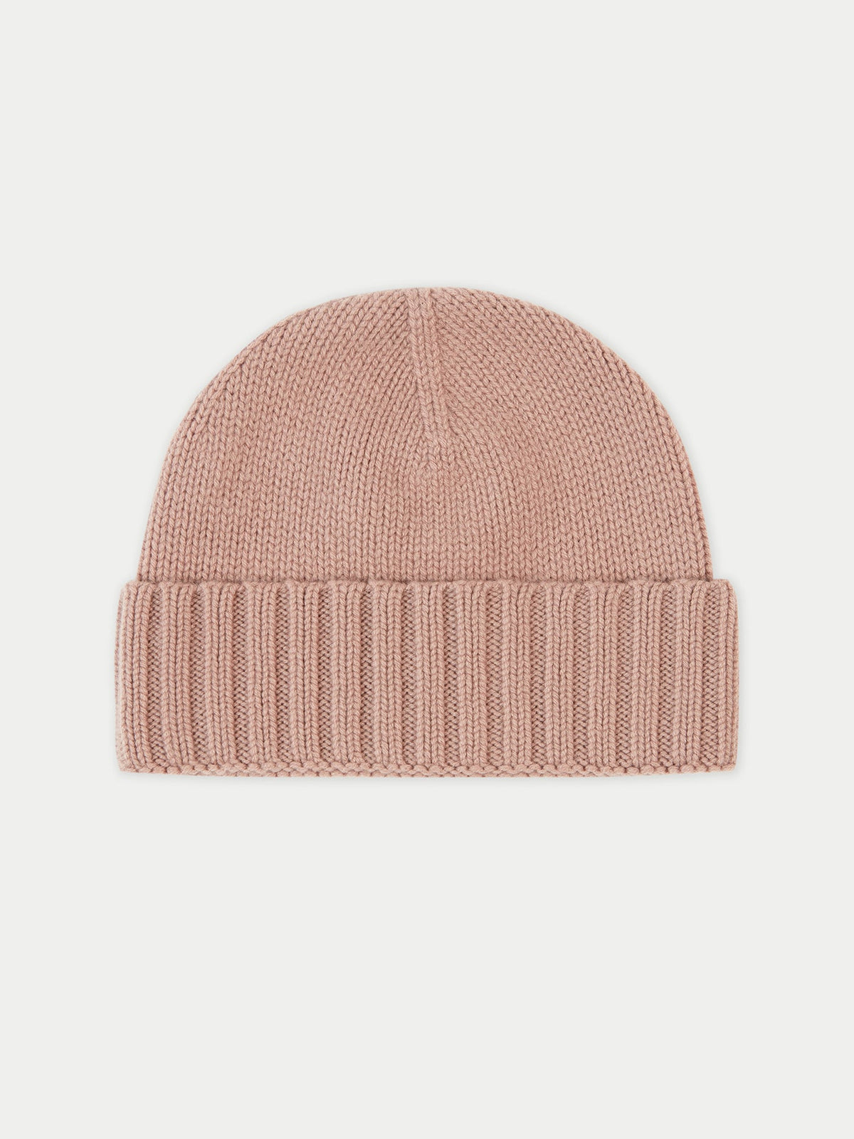 Cashmere Rib Knit Hat — Blush Brown