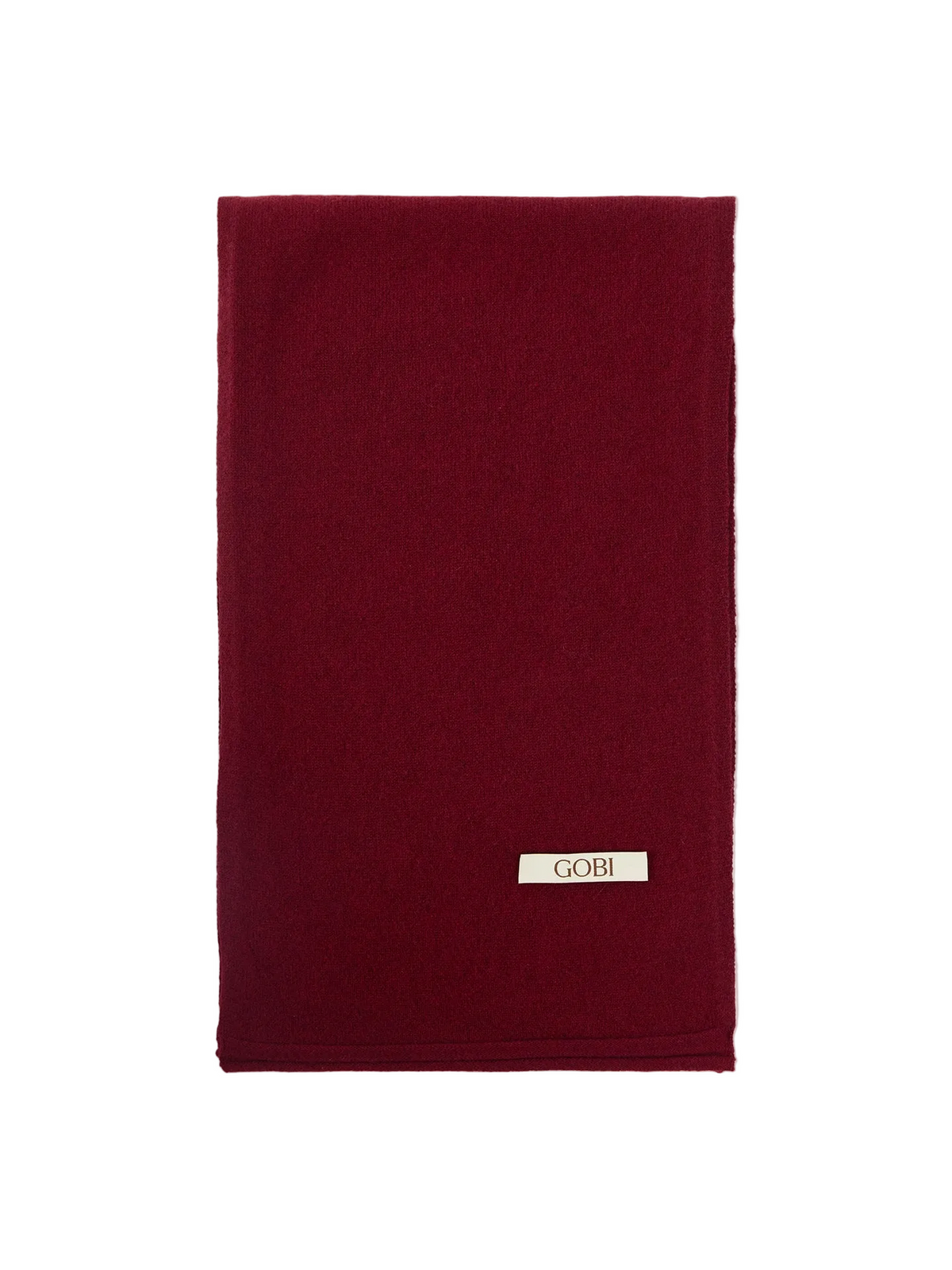 Cashmere Jersey Knit Scarf — Bordeaux