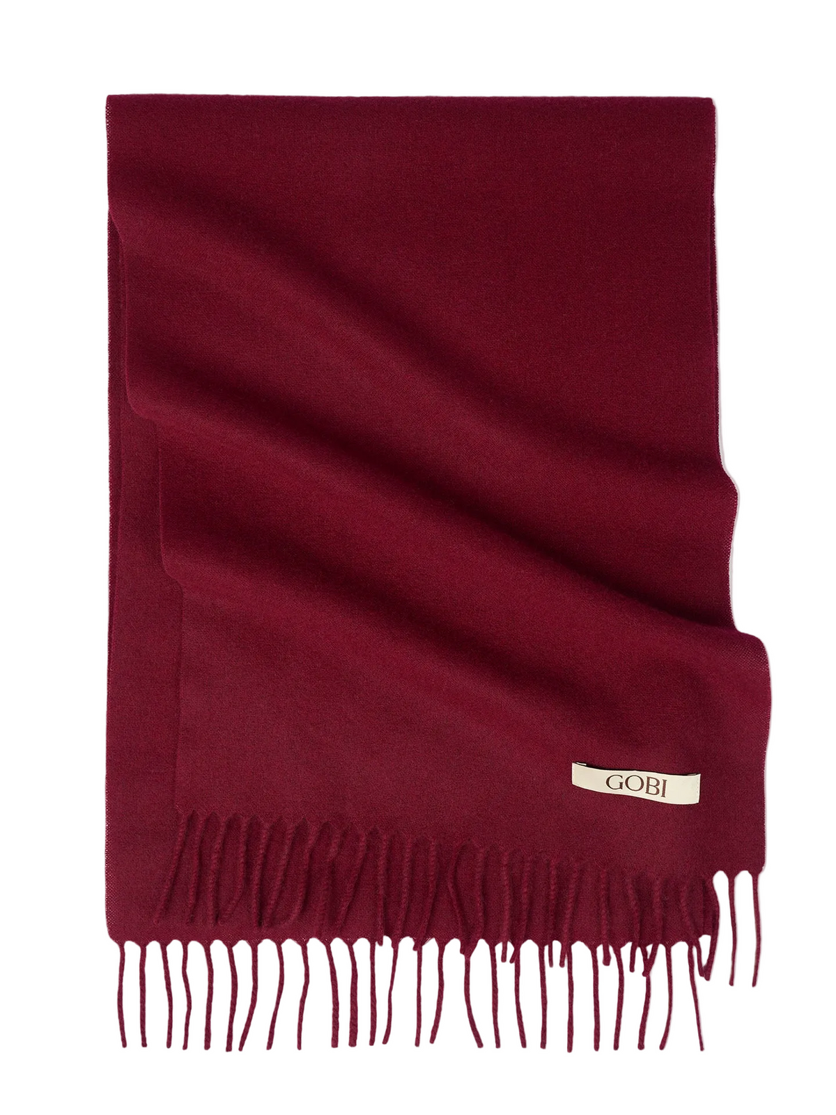 Cashmere Woven Scarf — Bordeaux