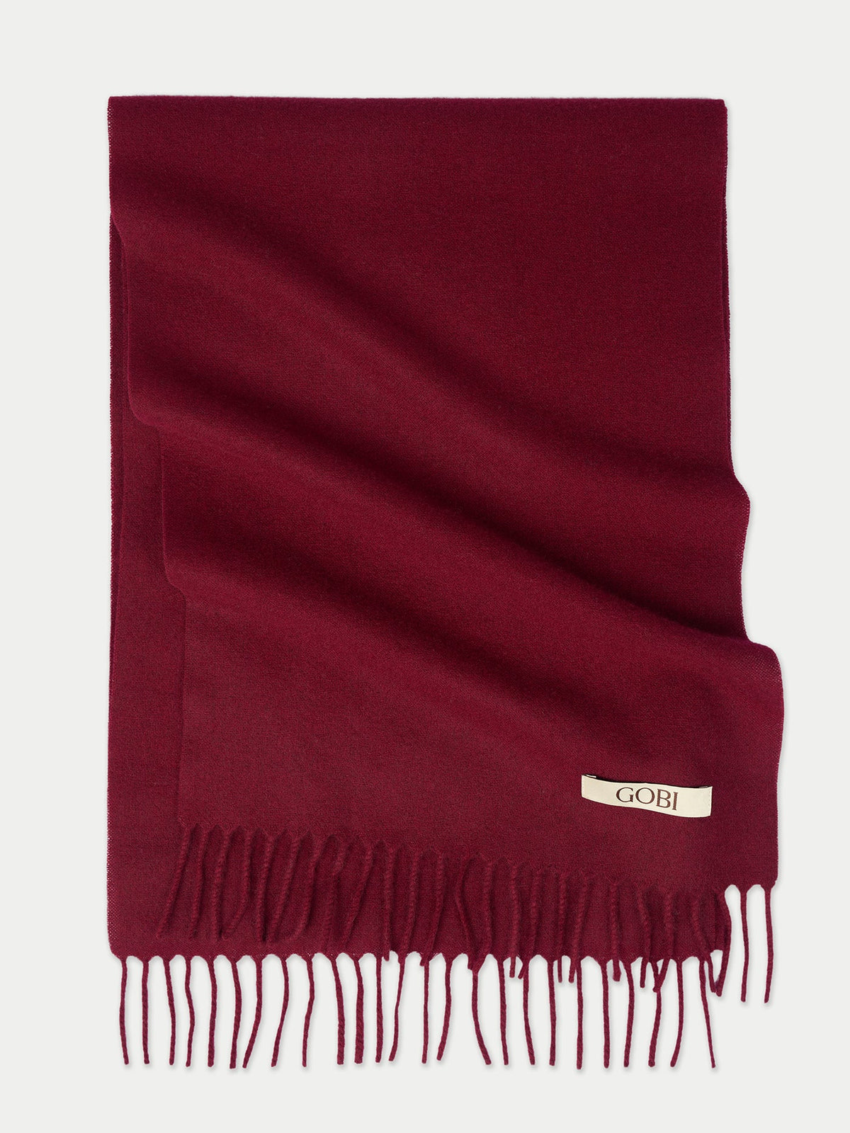 Cashmere Woven Scarf — Bordeaux