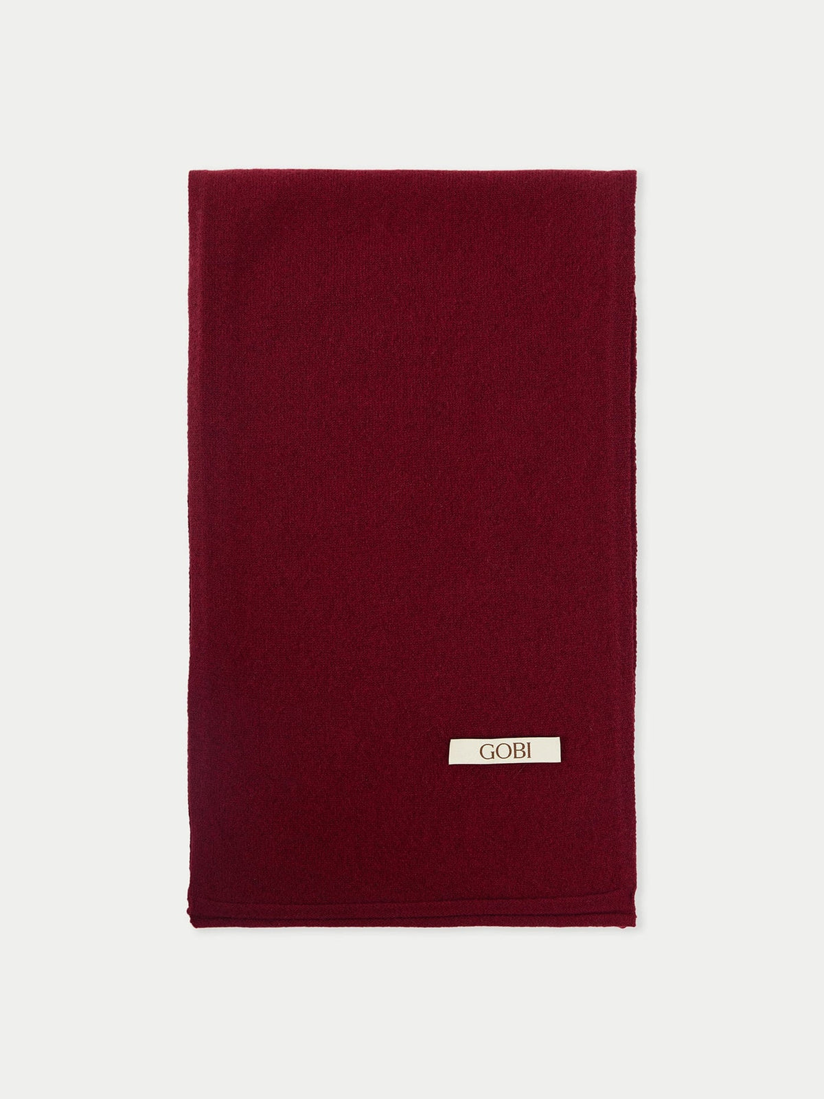 Cashmere Jersey Knit Scarf — Bordeaux