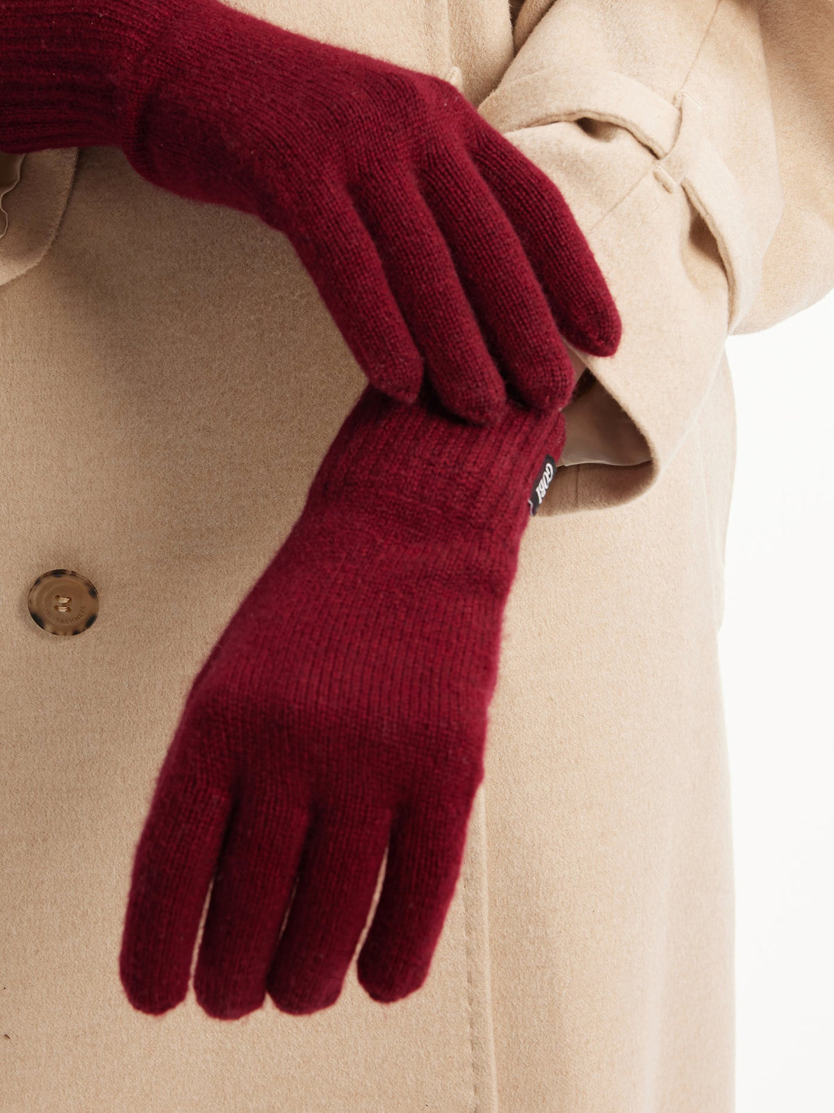 Men's Cashmere Gloves — Bordeaux